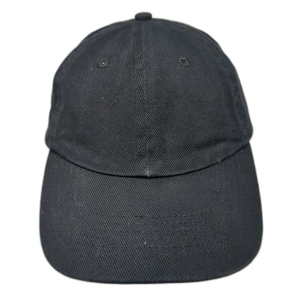 Chef Works Baseball Cap Black One Size Adjustable Slideback Blank Work Hat
